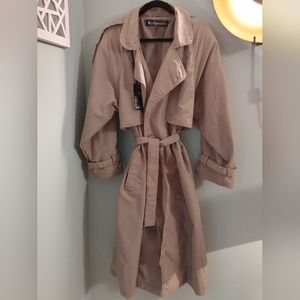 NWT Intermission Tan Trench Coat Size Medium